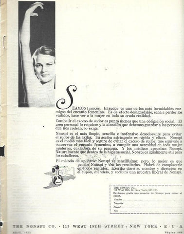 LAMINA 33647: Publicidad de desodorante Nonspi