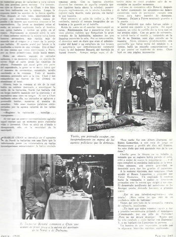 LAMINA 33617: Escenas de Charlie Chan en Paris