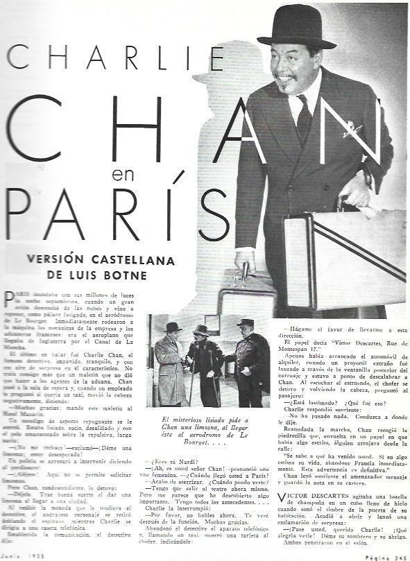 LAMINA 33616: Charlie Chan en Paris