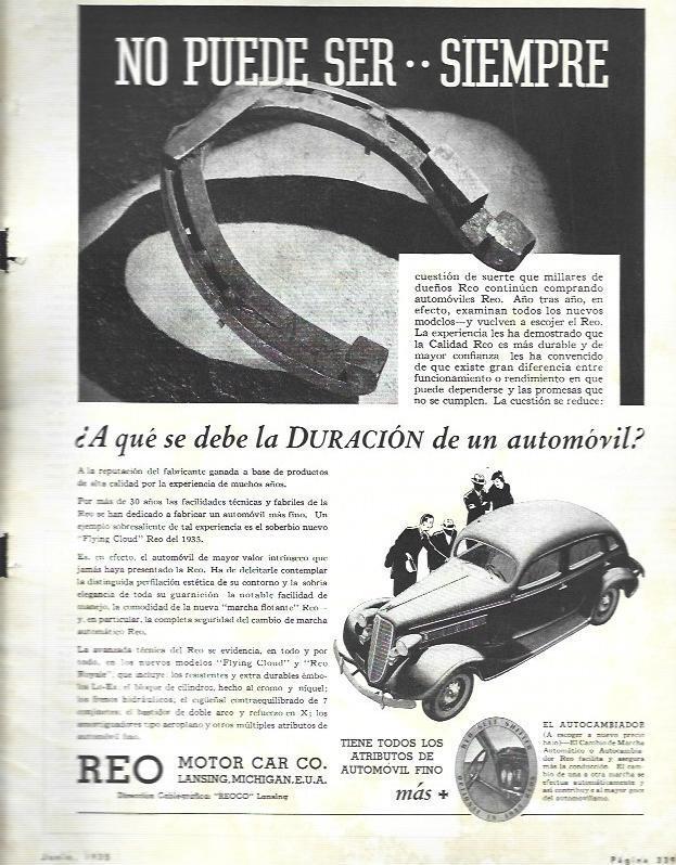 LAMINA 33613: Publicidad de Reo Motor Car