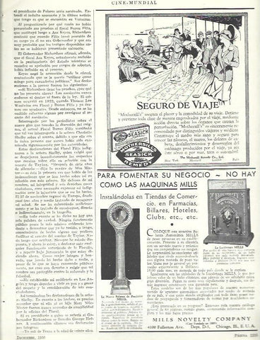 LAMINA 33607: Publicidad de Maquina Mills y Seasick