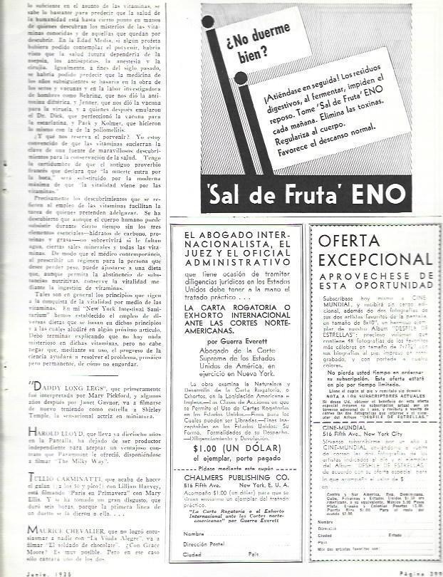 LAMINA 33643: Publiciad de Eno y Chalmers Publishing
