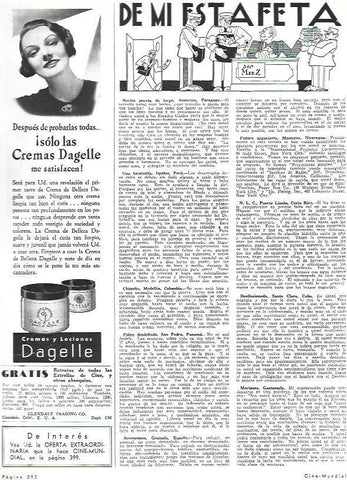 LAMINA 33639: Publicidad de Cremas Dagelle