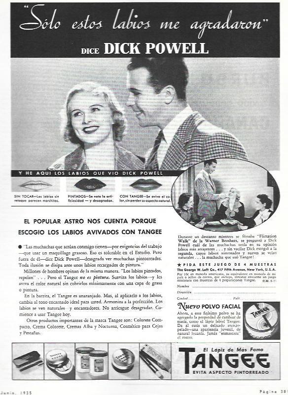 LAMINA 33634: Publicidad de cosmeticos Tangee
