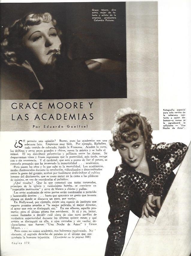 LAMINA 33629: Grace Moore en Una noche de amor