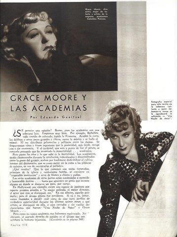 LAMINA 33629: Grace Moore en Una noche de amor