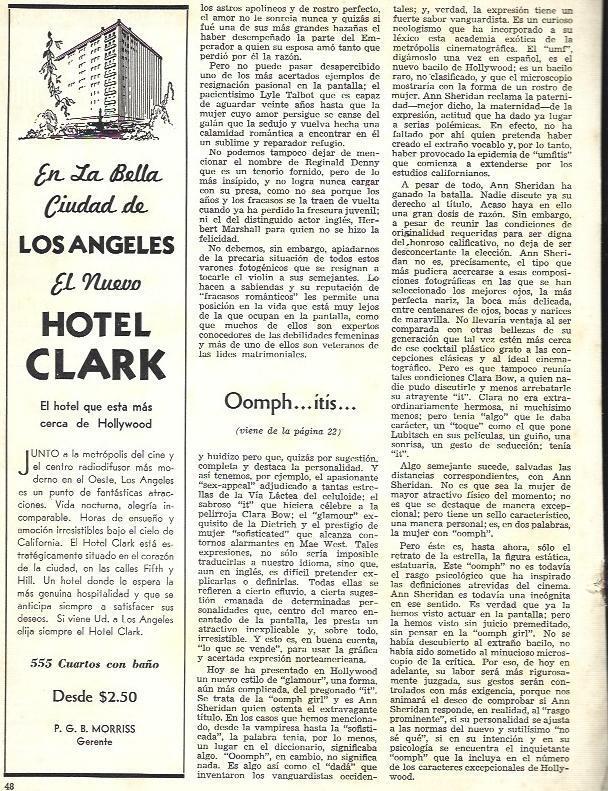 LAMINA 33768: Publicidad de Hotel Clark de Hollywood