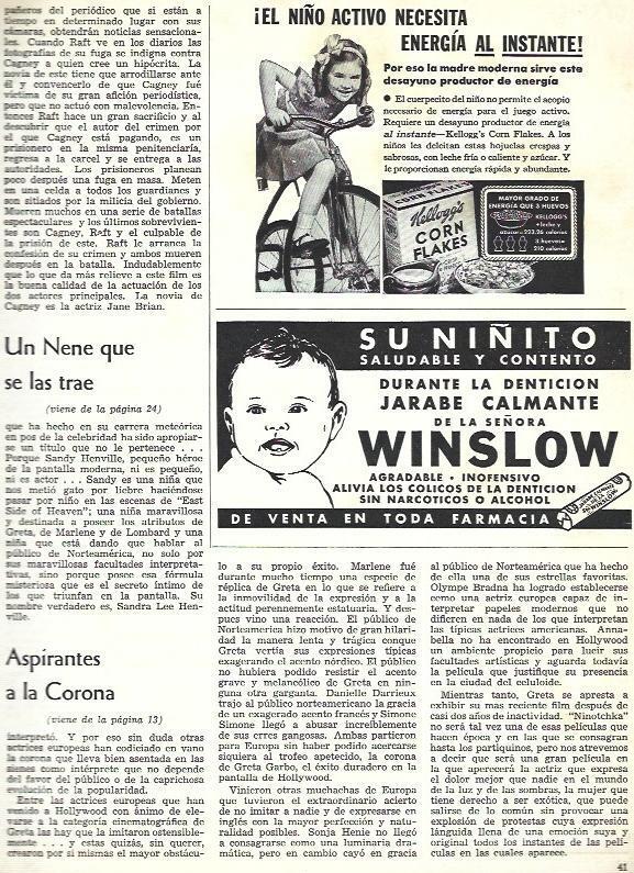 LAMINA 33765: Publicidad de Kellogg's y Winslow