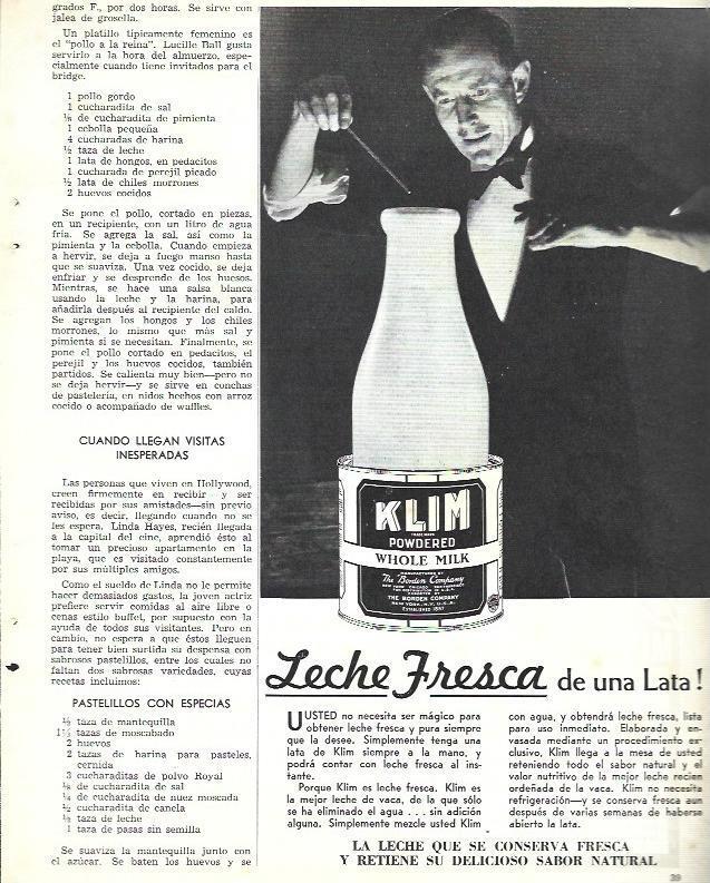 LAMINA 33764: Publicidad de leche fresca Klim