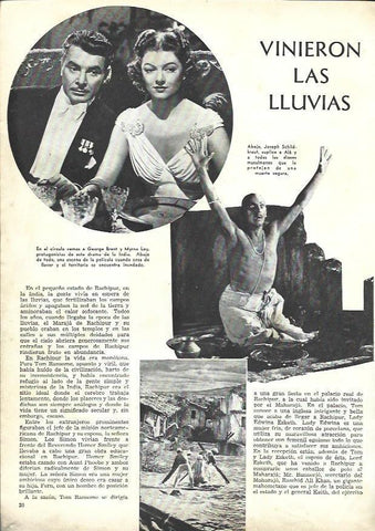 LAMINA 33754: George Brent y Myrna Loy en Vinieron las lluvias