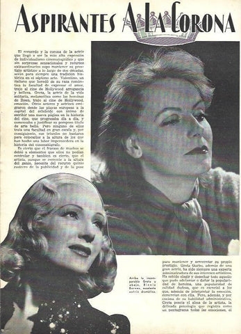 LAMINA 33750: Greta Garbo y Binnie Bernes