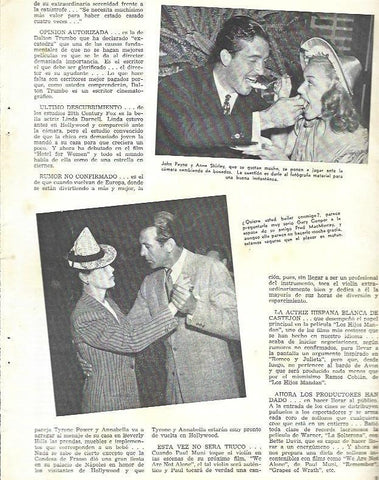 LAMINA 33749: John Payne y Anne Shirley y Gary Cooper bailando 