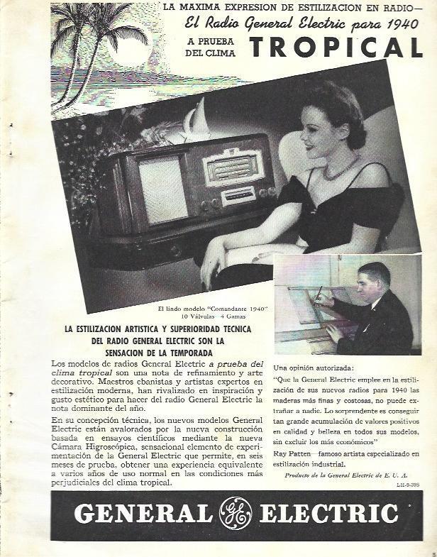 LAMINA 33747: Publicidad de Radio Tropical de General Electric