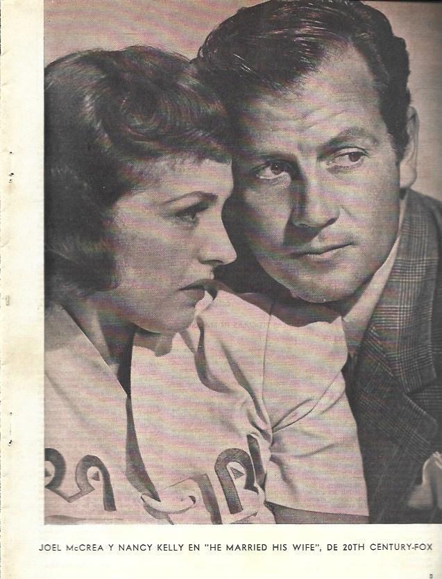 LAMINA 33772: Joel McCrea y Nancy Kelly en He Married his wife