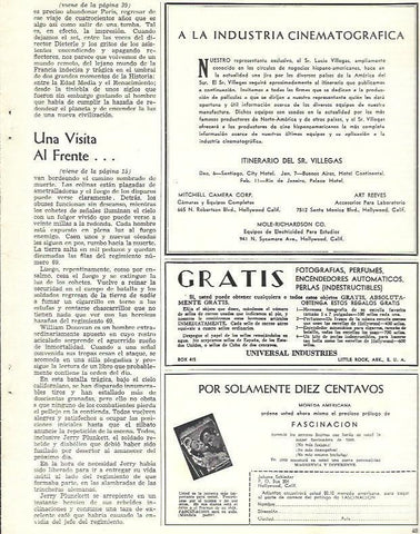 LAMINA 33792: Publicidad de Universal Industries y Fascinacion