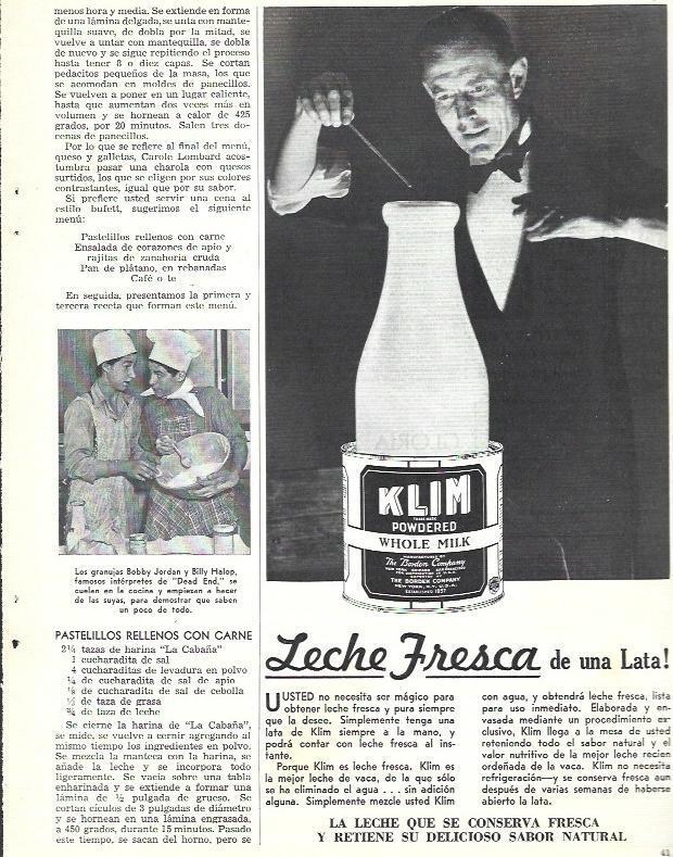 LAMINA 33791: Publicidad de leche Klim 