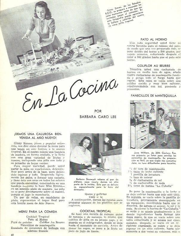 LAMINA 33790: Barbara Stenwyck en la cocina