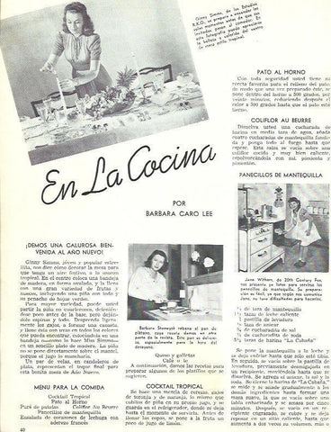 LAMINA 33790: Barbara Stenwyck en la cocina
