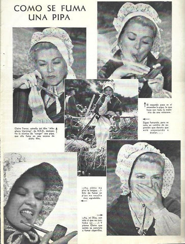 LAMINA 33775: Claire Trevor fumando una pipa