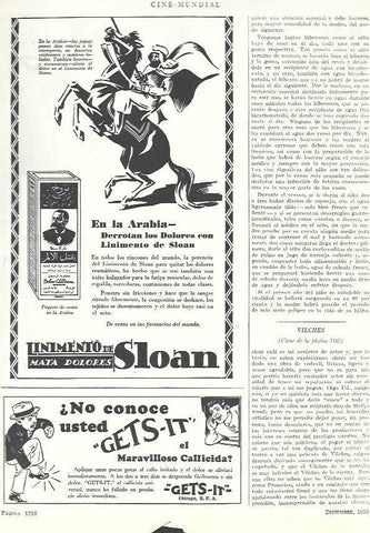 LAMINA 33598: Publicidad de Linimento de Sloan y Gets-it