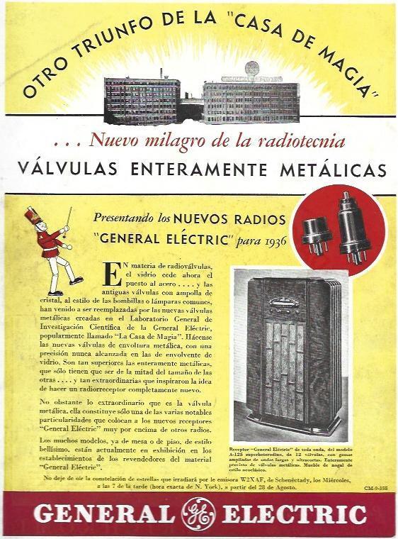 LAMINA 33709: Contraportada con publicidad de General Electric