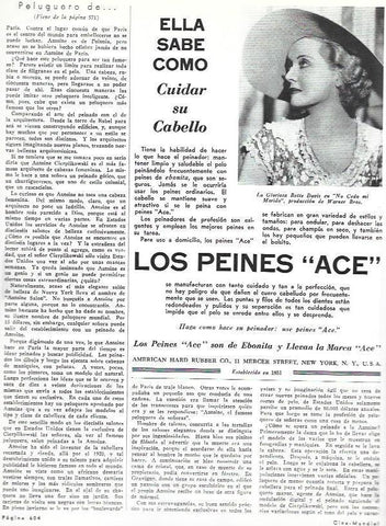 LAMINA 33707: Bette Davis en publicidad de peines Ace