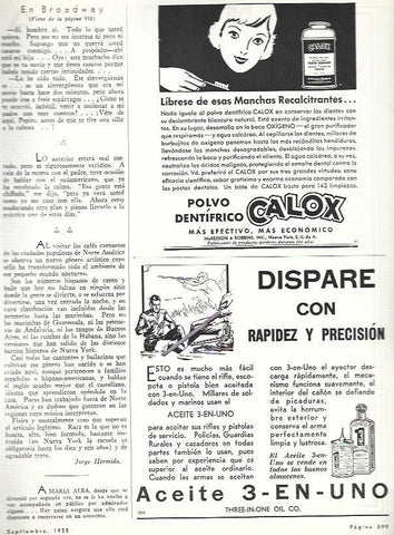 LAMINA 33705: Publicidad de aceite 3 en uno y de Calox