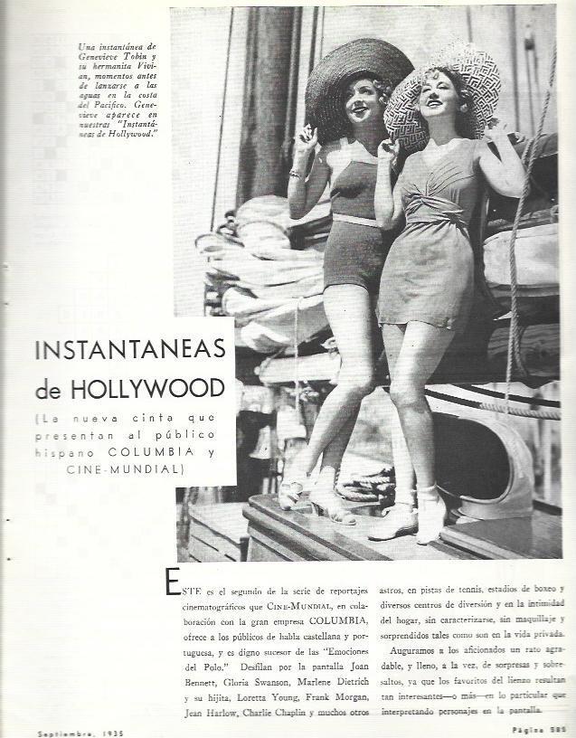 LAMINA 33698: Genevieve Tobin y su hermana