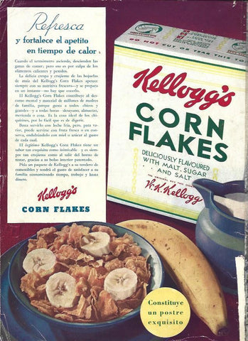 LAMINA 33743: Contraportada con publicidad de Corn Flakes de Kellogg's
