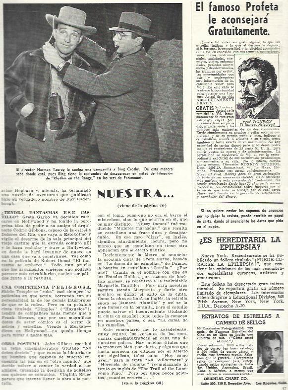 LAMINA 33739: Bing Crosby y el director Norman Taurog