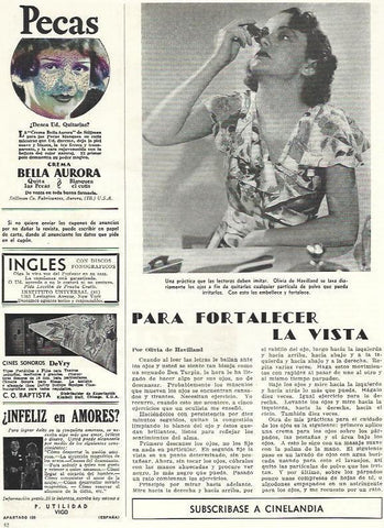 LAMINA 33736: Articulo por Olivia de Havilland 