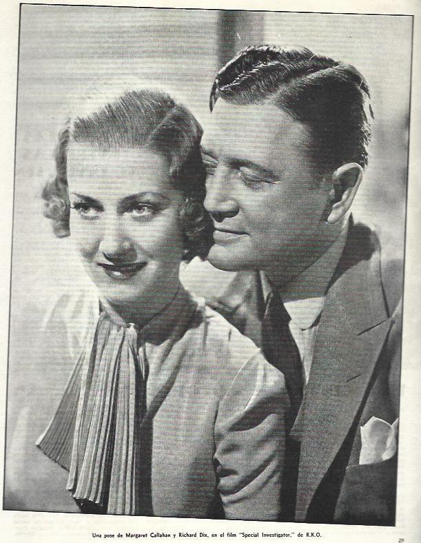 LAMINA 33725: Margaret Callahan y Rochard Dix en Special Investigator