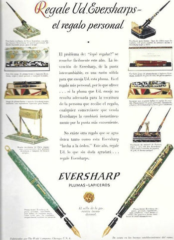 LAMINA 33597: Publicidad de plumas Eversharp