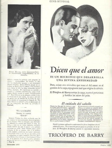 LAMINA 33596: Rosita Moreno y publicidad de Tricofero de Barry