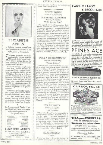 LAMINA 33595: Publicidad de elisabeth Arden, Peines Arce y Tiza para escuelas Crayon