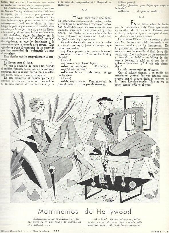 LAMINA 33469: Ilustracion para la seccion Matrimonios de Hollywood