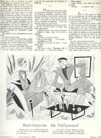 LAMINA 33469: Ilustracion para la seccion Matrimonios de Hollywood