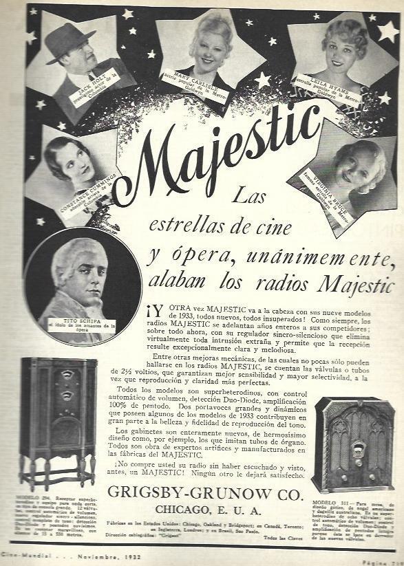 LAMINA 33466: Publicidad de Radios Majestic