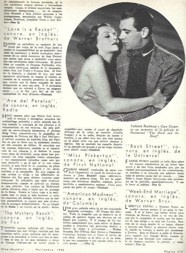 LAMINA 33465: Tallulah Bankhead y Gary Cooper en The Devil and the Deep