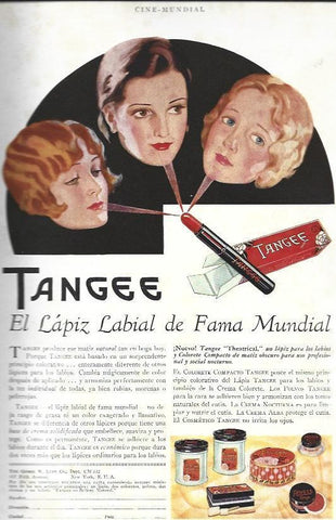 LAMINA 33462: Publicidad de Tangee en contraportada