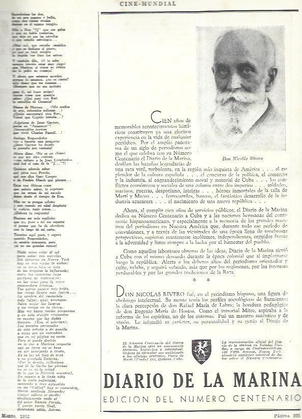 LAMINA 33461: Publicidad de Diario de la Marina