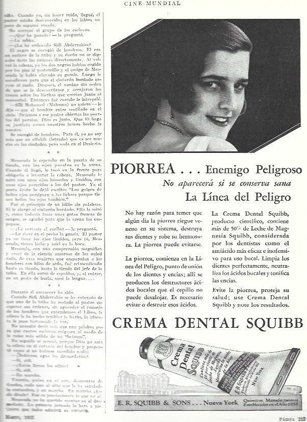LAMINA 33457: Publicidad de crema de dientes Squibb