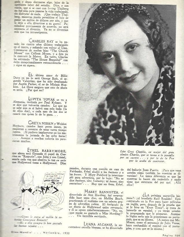 LAMINA 33471: Lita Grey Chaplin