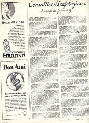 LAMINA 33488: Publicidad de crema Mennen y de Bon Ami