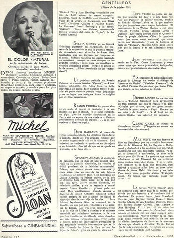 LAMINA 33486: Publicidad de Michel y de linimento de Sloan