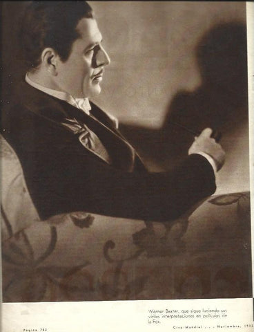 LAMINA 33480: Warner Baxter