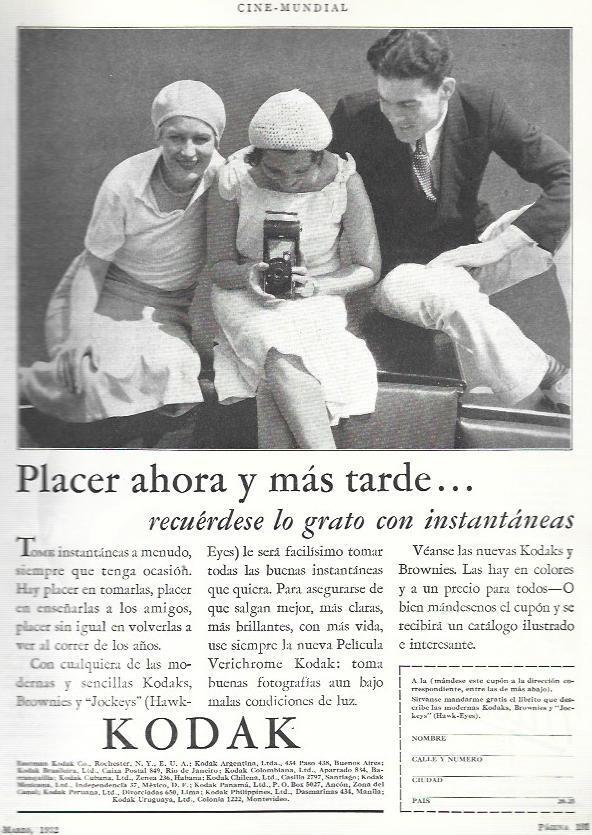 LAMINA 33446: Publicidad de camara Kodak