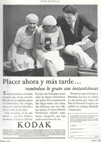 LAMINA 33446: Publicidad de camara Kodak