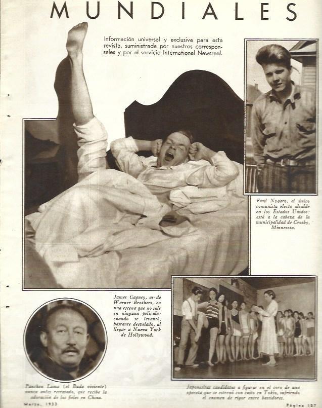 LAMINA 33409: James Cagney, Panchen Lama y Emil Nygaro