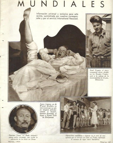 LAMINA 33409: James Cagney, Panchen Lama y Emil Nygaro